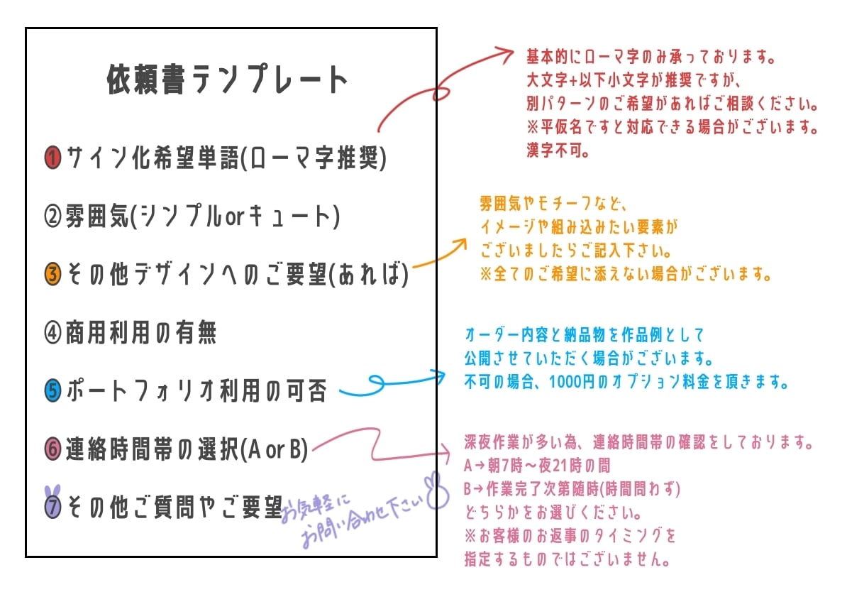 かわいい！簡単！うさぎサインを作成いたします うさぎモチーフのオリジナルサイン！普段使いに◎ イメージ2
