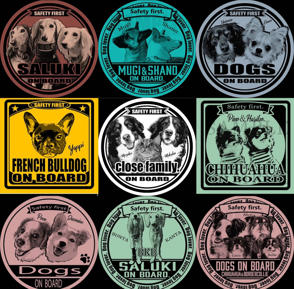 愛犬オリジナルカーステッカーお届けします ペットの写真で製作！プレゼント・アウトドア・キャンプ用品に イメージ1