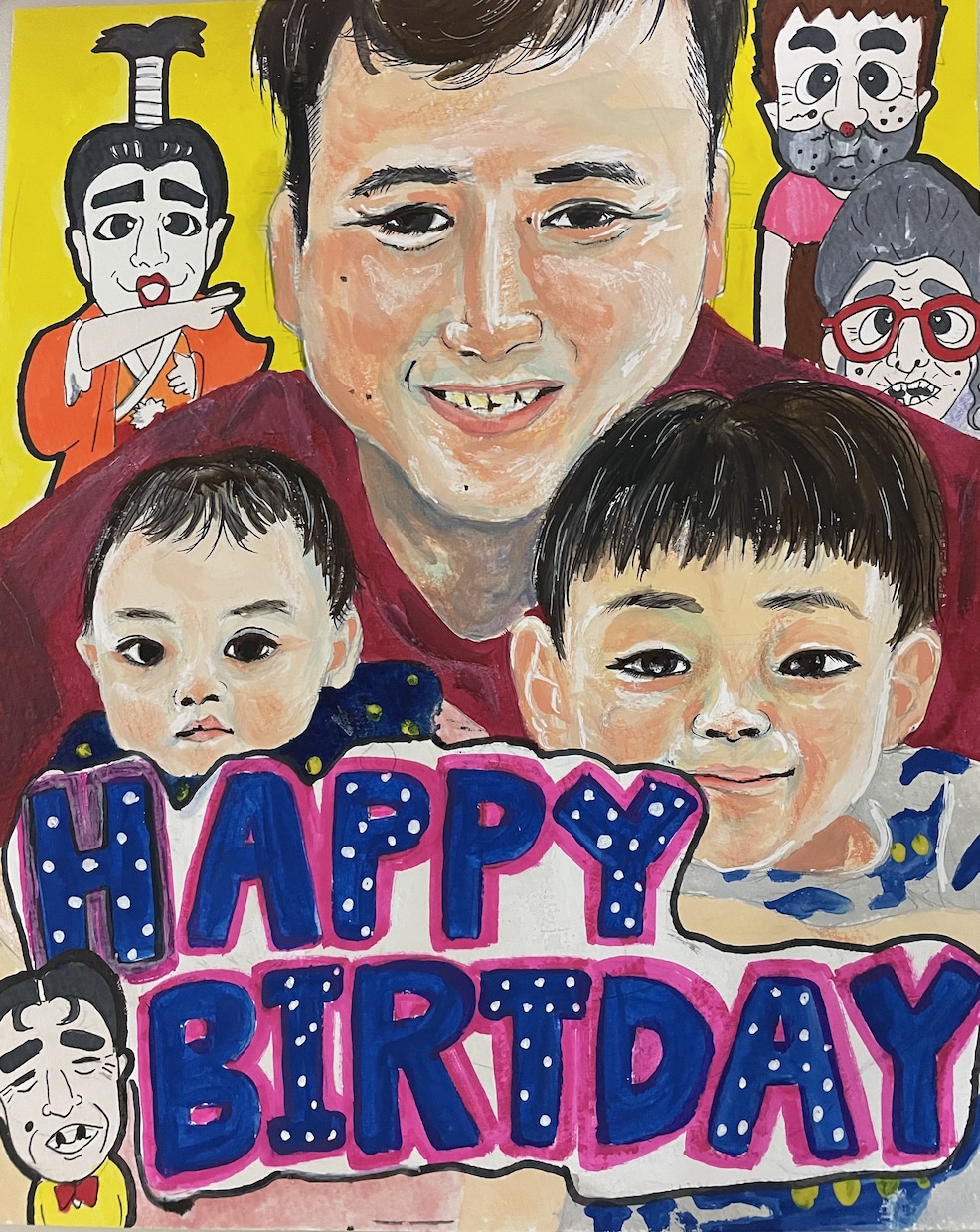 水彩画で赤ちゃん、家族、大切な人の似顔絵描きます 写真以外で思い出に残る世界でただ一つのアナログ画をあなたへ イメージ5