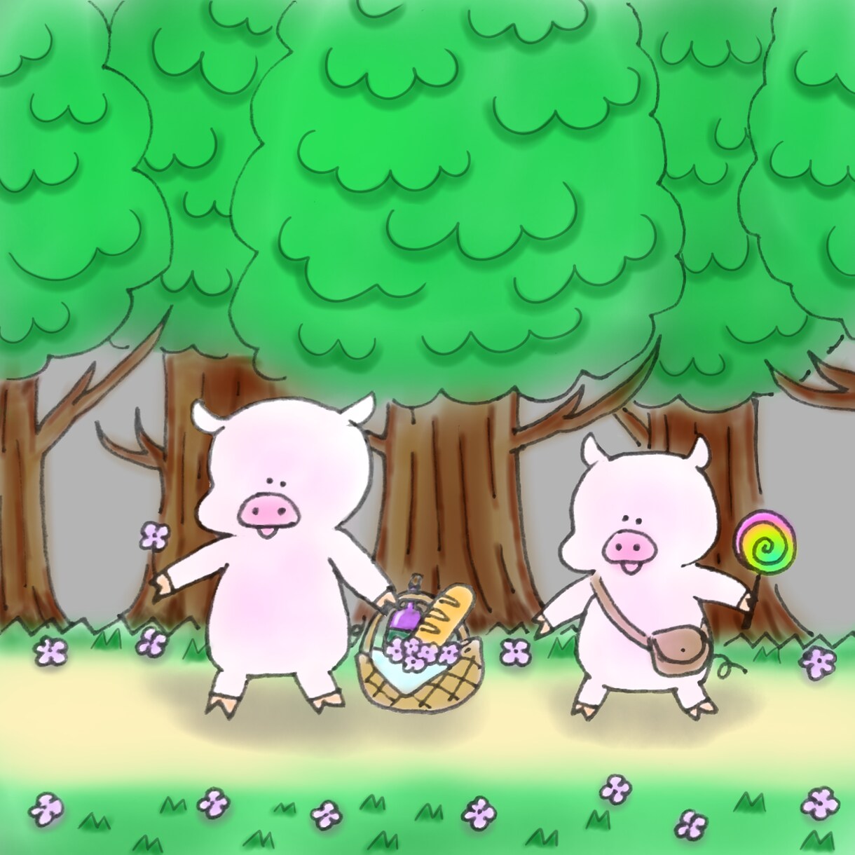 ゆるい動物や人物のイラストを描きます 挿絵、ブログやSNSアイコン、ポスター等にいかがでしょうか？ イメージ5