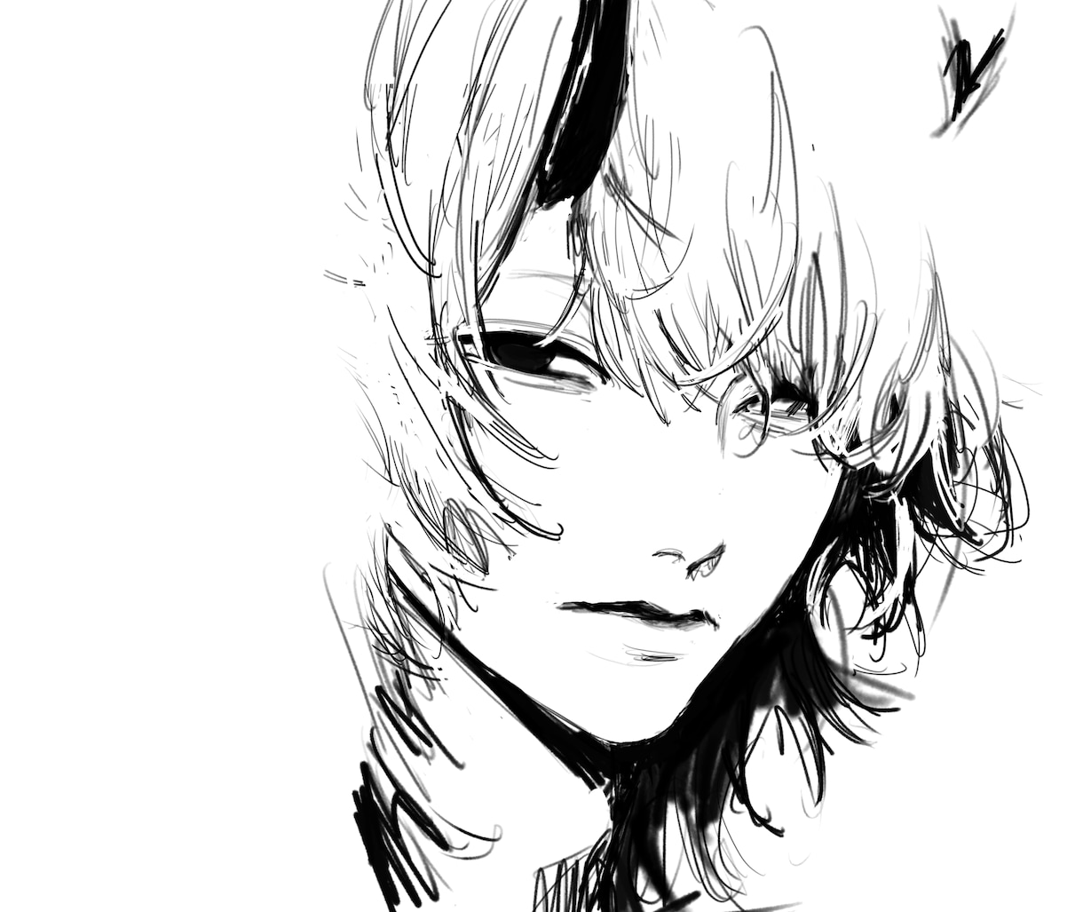 アイコンなど、モノクロで主に男性イラストを描きます あなた専用のキャラデザイラストを描きます イメージ1