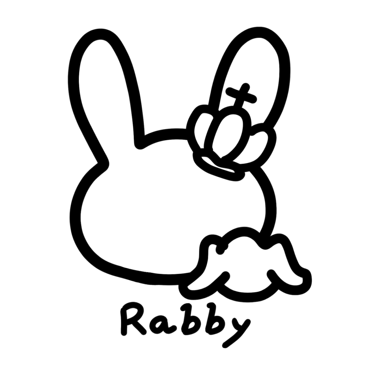 データ納品❁商用利用OK❁かわいい線画ロゴ描きます ❁かわいい線画であなたを彩ります❁ イメージ3