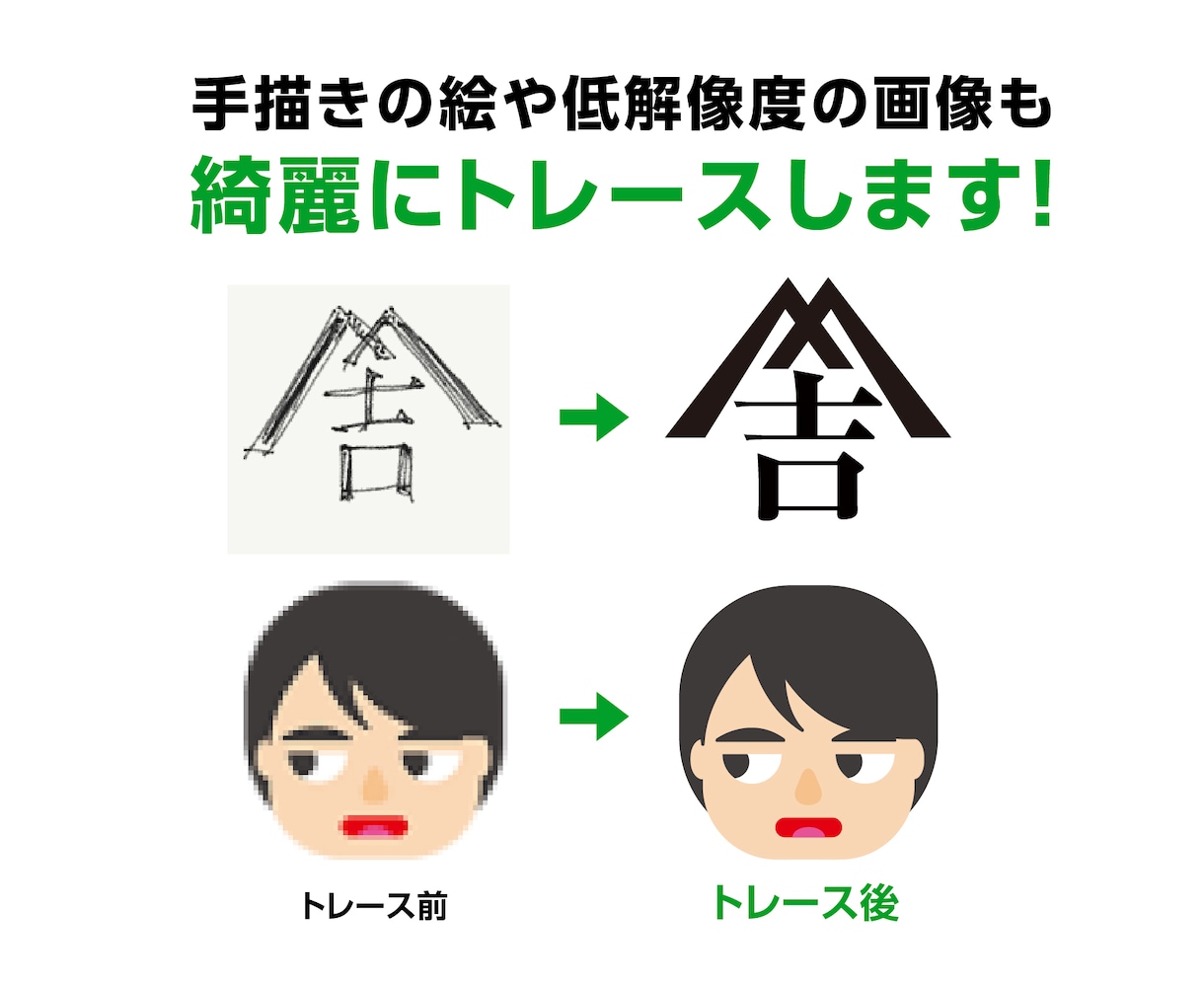 画像や手描きのイラストをaiデータ化します aiデータで納品！そのまま入稿データに使用できます イメージ2