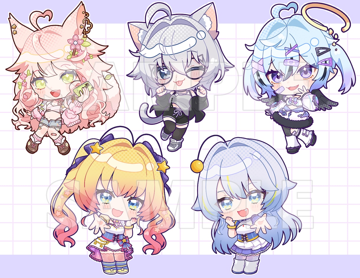 もちぷにっ！とかわいいミニキャラ描きます 企業実績あり◎動画内イラスト、グッズなんでも対応いたします！ イメージ9