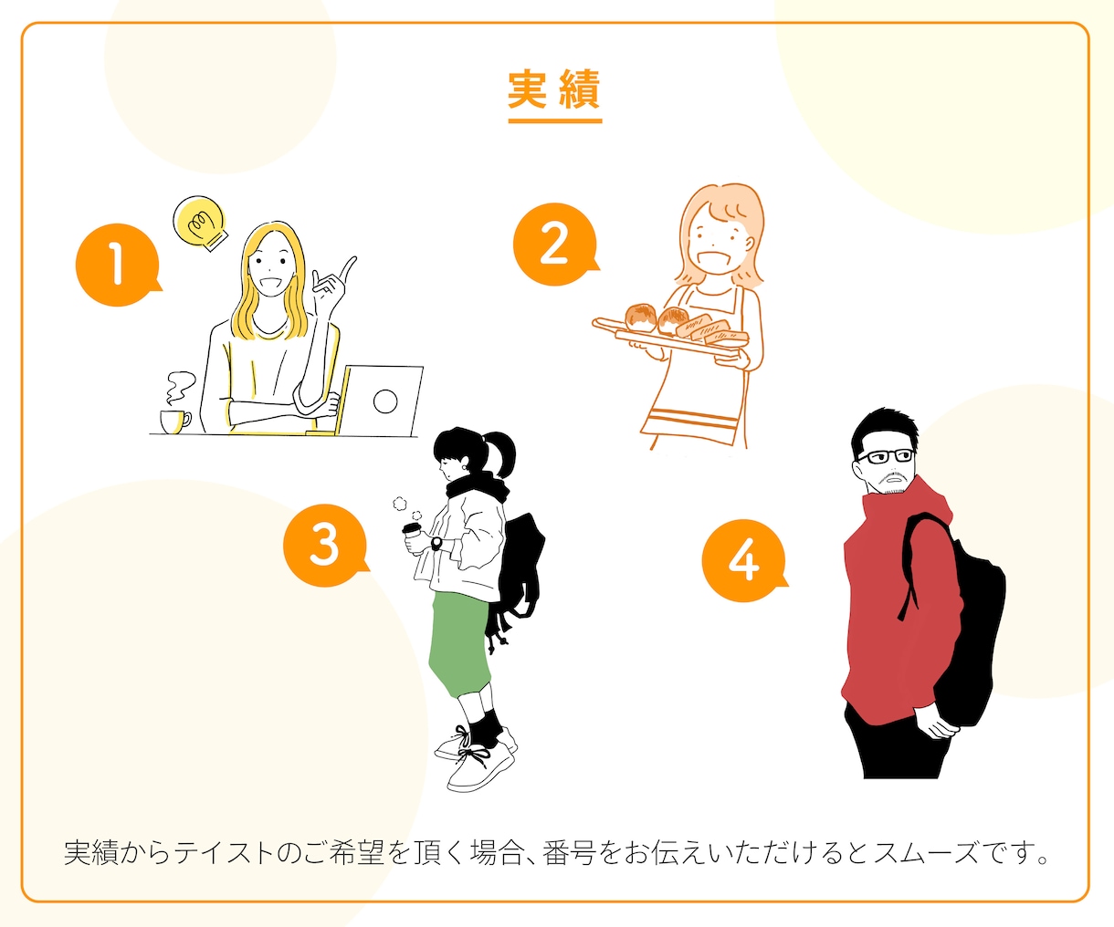 商用OK！シンプルイラスト描きます WEB・雑誌の挿絵にオススメ！魅力伝えるお手伝い致します イメージ5