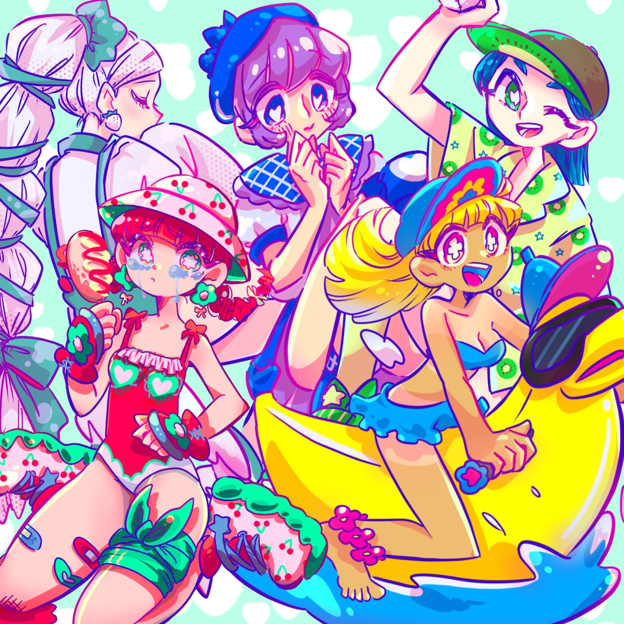 個性豊かなキラキラでかわいいイラスト描きます SNSアイコン、グッズ、挿絵、似顔絵などのイラスト♡ イメージ5