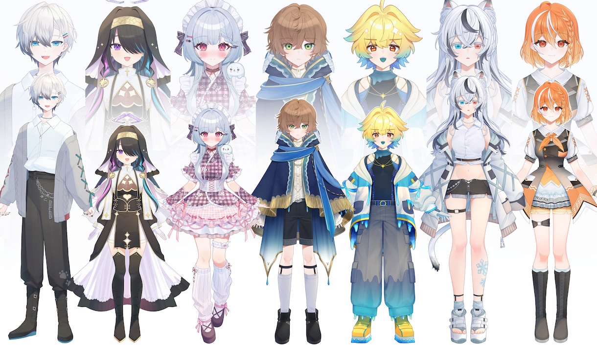 VTuberモデルの全行程を制作します キャラデザからLive2Dモデリングまで対応します！ イメージ4
