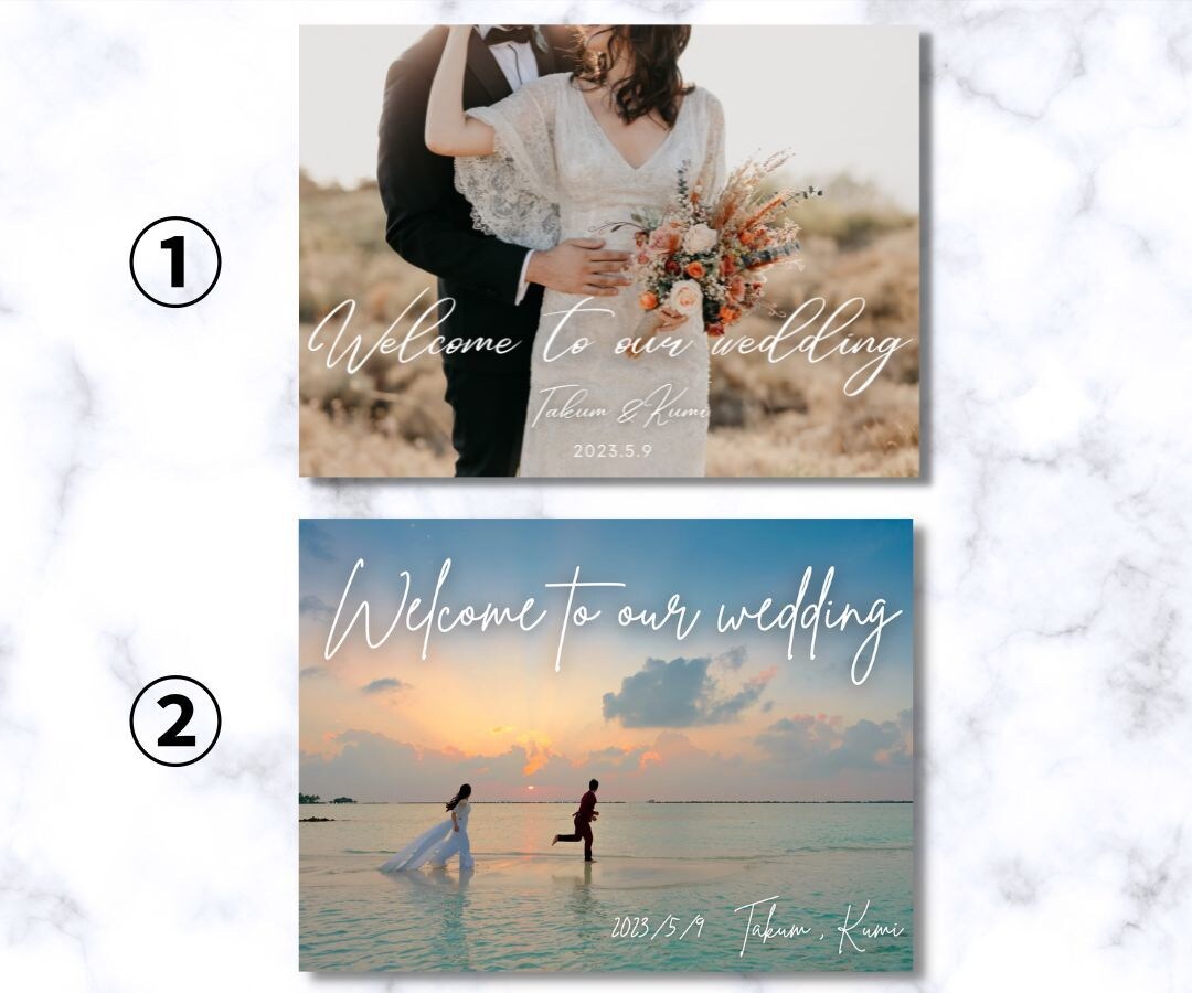 結婚式  おしゃれなウェルカムボード作成します ＼先着5組様限定価格！／ 格安 品質◎印刷対応も可能です♪ イメージ2