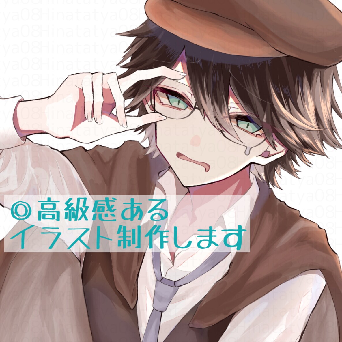 ツヤサラっとした透明感あるイラスト描きます アイコンやゲーム用の立ち絵などに使うと高級感上がります イメージ1
