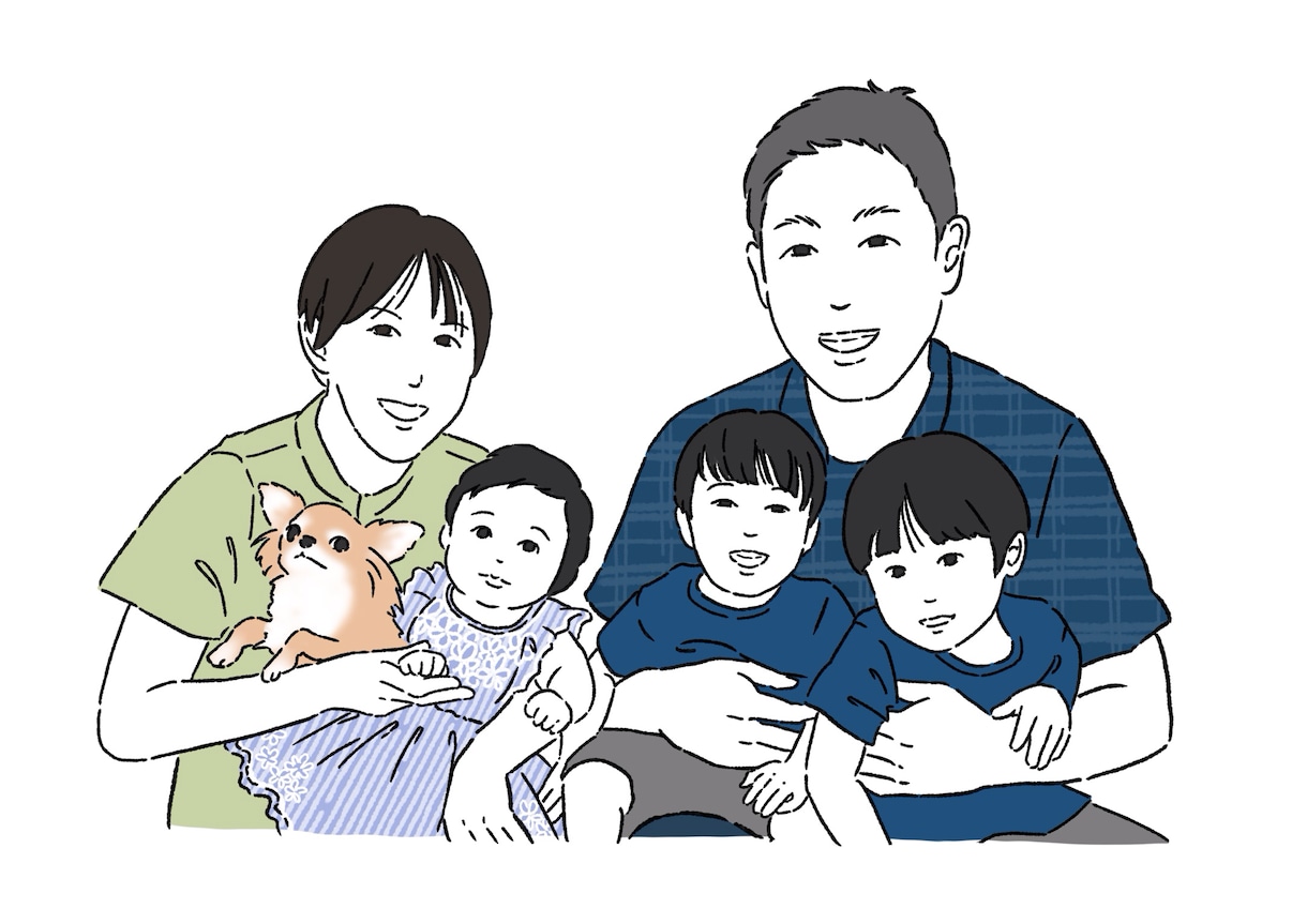 母の日・父の日に贈る似顔絵イラストお描きします お子さまや、お孫さま、ご家族の似顔絵をプレゼントに！ イメージ8