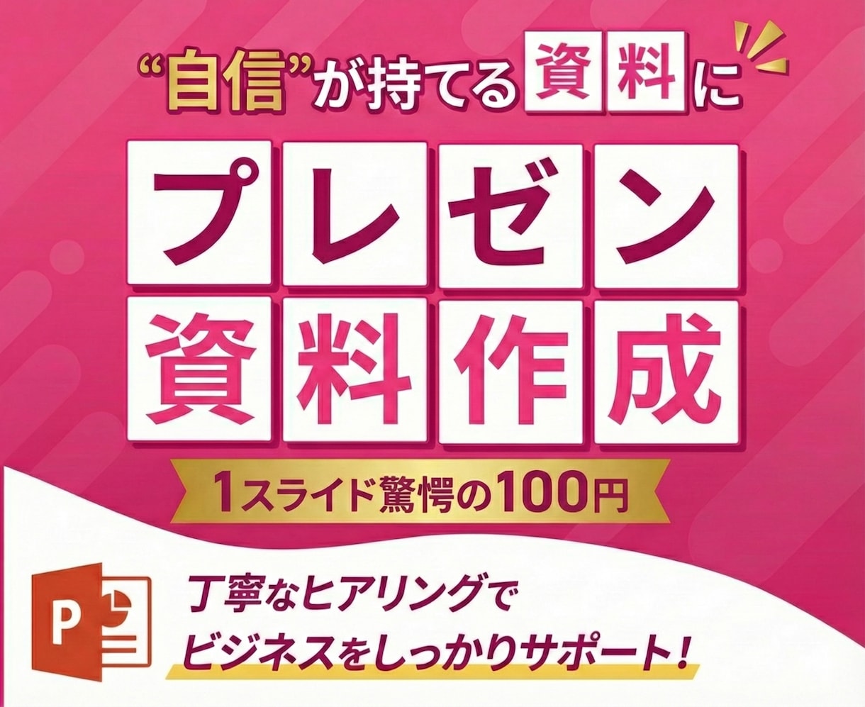 1スライド100円‼️当日納品で営業資料作ります 早い！安い！伝わるプレゼン資料・営業スライド制作 イメージ1