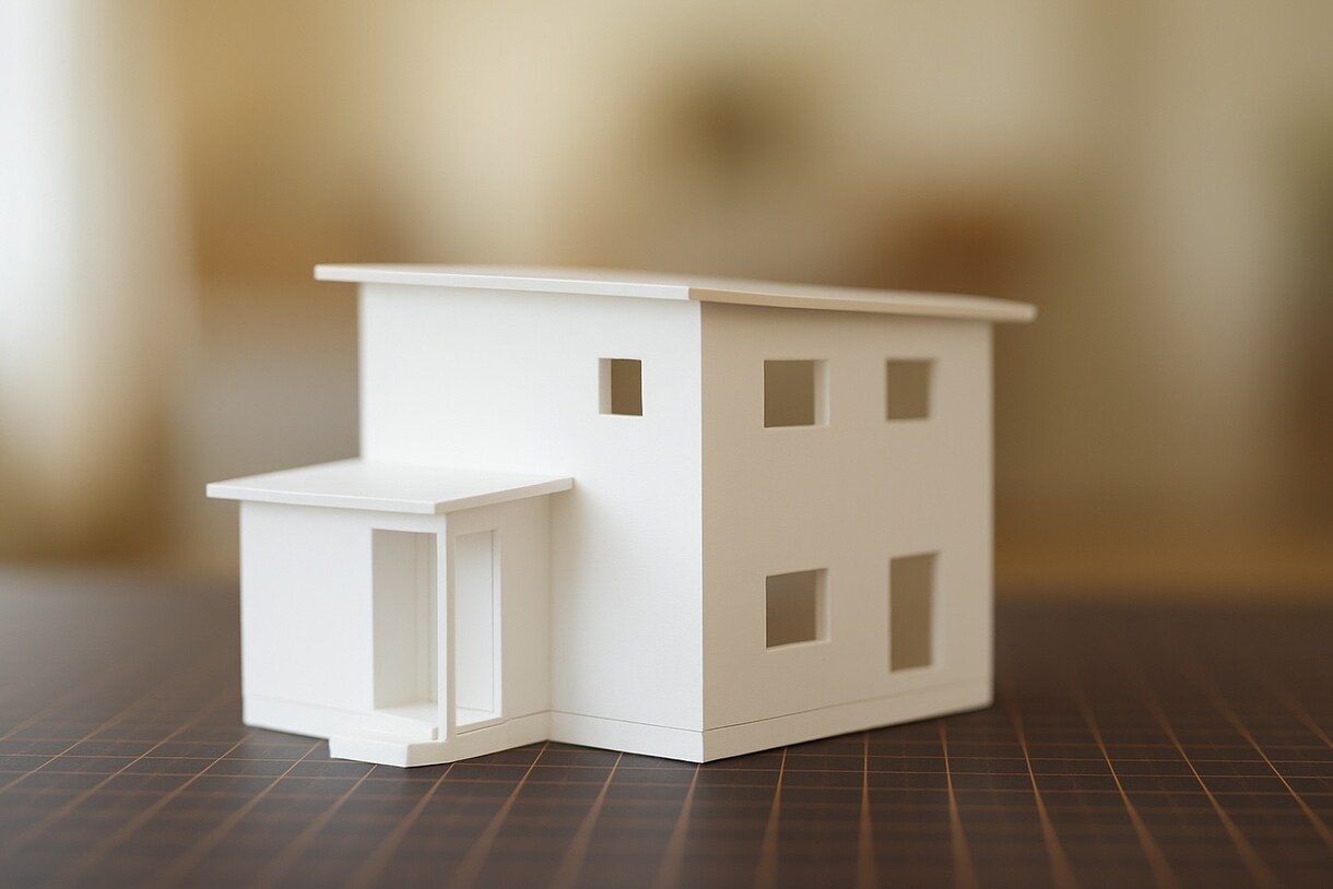 建築士・お施主様・学生向けの住宅白模型を製作します プレゼンや記念用、学生の課題提出などご活用いただけます。 イメージ1