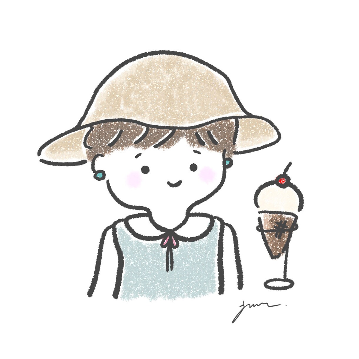 ゆるいイラストのアイコン作成します ＊人物/動物/風景 SNS用にぜひ＊ イメージ5