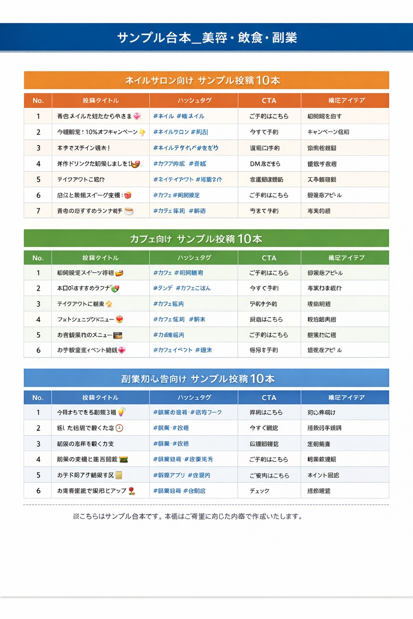 ChatGPT活用 SNS投稿台本作成します サンプルから選んでもらえますよ イメージ1