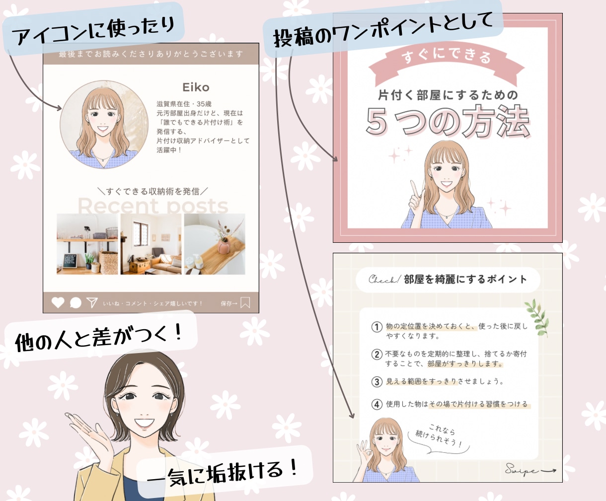 選べる表情アイコン6枚セット描きます 〜魅せる大人リアルなイラスト〜 イメージ2