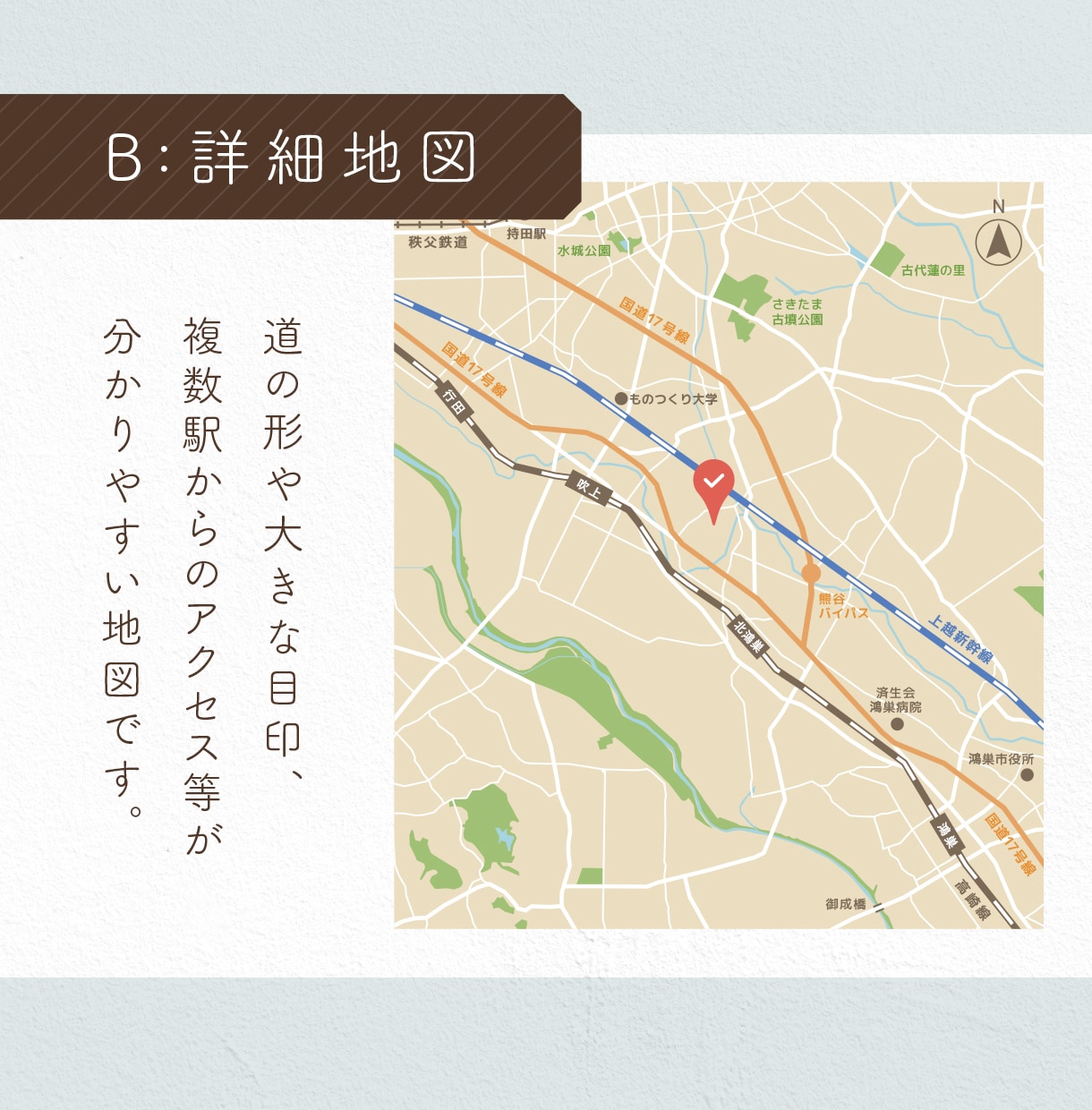 ナチュラルテイストな地図を作成いたします シンプル・カラフル・手書き風のデザインが選べます！ イメージ4