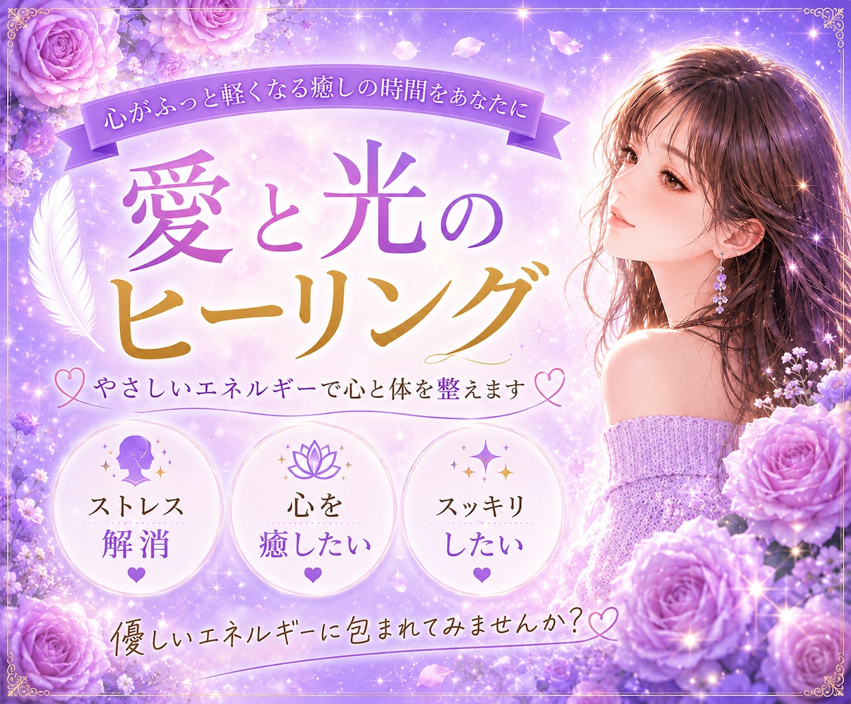 愛と光のエネルギーであなたを癒します 手軽にヒーリングを受けたいあなたへ。オラクルメッセージ付き♡ イメージ1