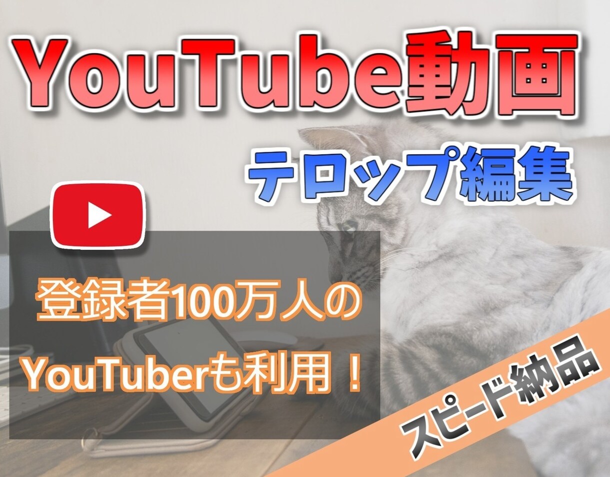 忙しいYoutuber必見！　字幕のみ編集します YouTuberの方、毎日の字幕編集を代行します！ イメージ2