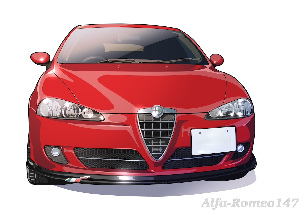 ポップ、リアルな車のイラストお描きします 写真を元に自慢の愛車をポップなイラストにいたします！ イメージ1