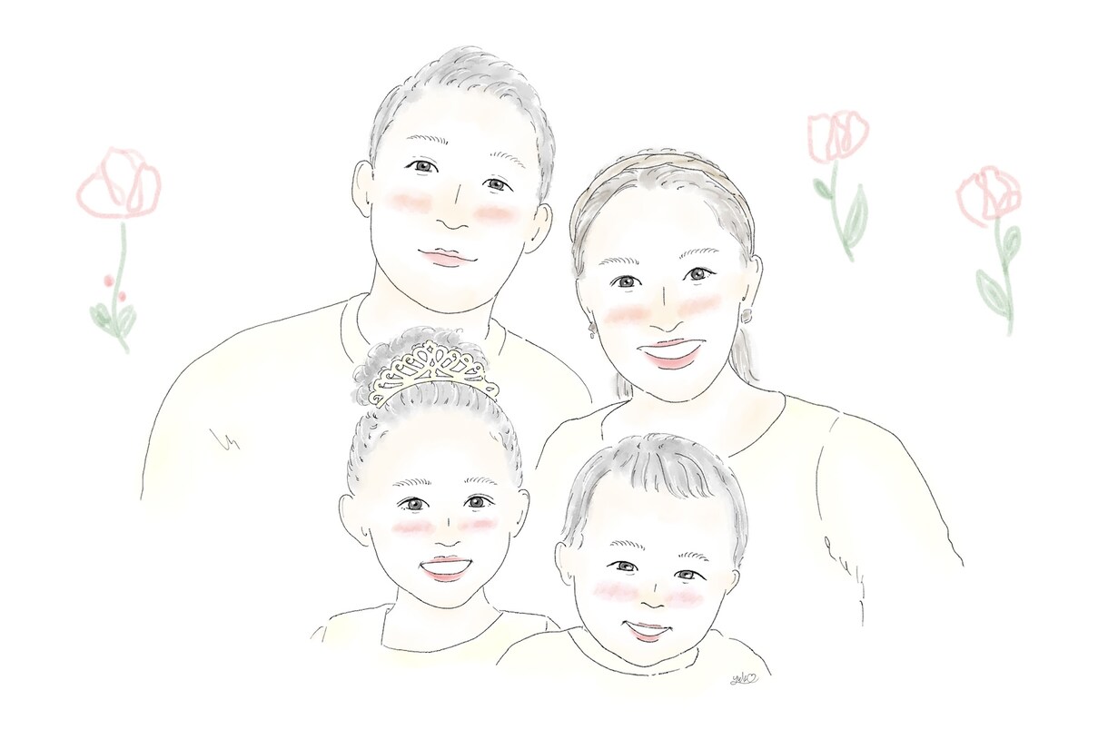 ゆるふわオシャレな似顔絵イラストお描きします 誕生日/記念日/出産、結婚祝いのギフトやプレゼントにも♡ イメージ7