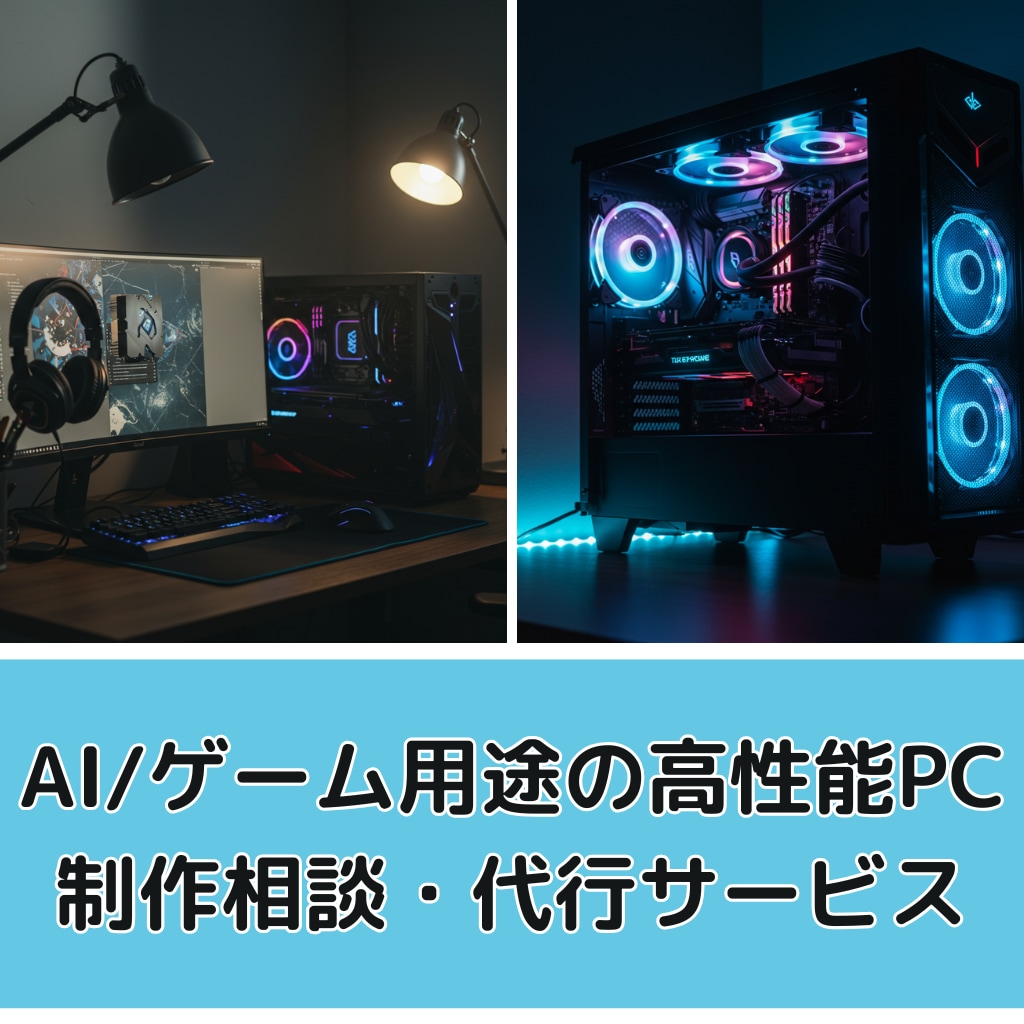 ゲーム用・生成AI用のPC制作サポートします 高性能PCのパーツ選びやアップグレードに関する悩みを解決！ イメージ1