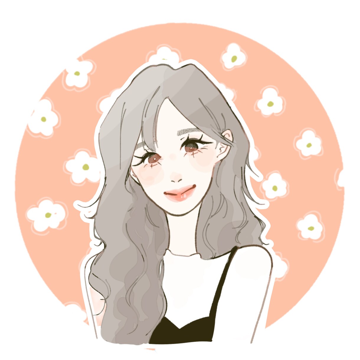 韓国風な女の子描きます おしゃれで柔らかい雰囲気♡各種SNSの印象UPに最適です！ イメージ4