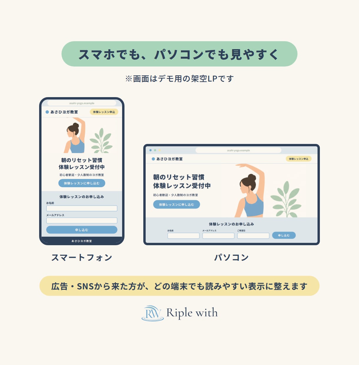 最新技術×AIでLP・紹介ページを制作します 1ページで魅力を伝えて申し込みにつなげます イメージ2