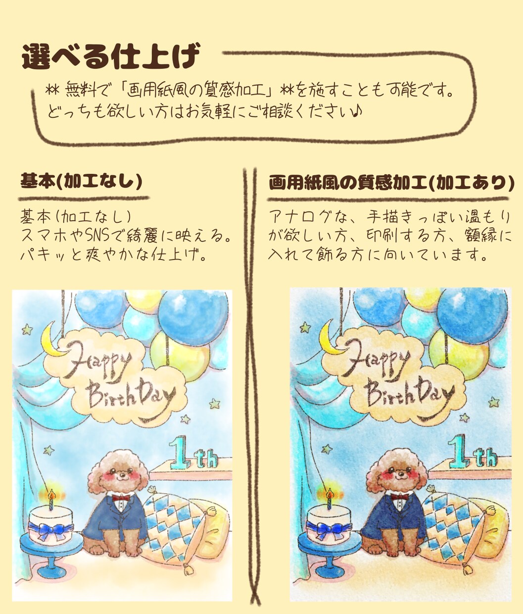 選べるフォトスタジオ風の背景！ペットをお描きします 着せ替えもできる！可愛いペットをアートとして残しませんか？ イメージ9