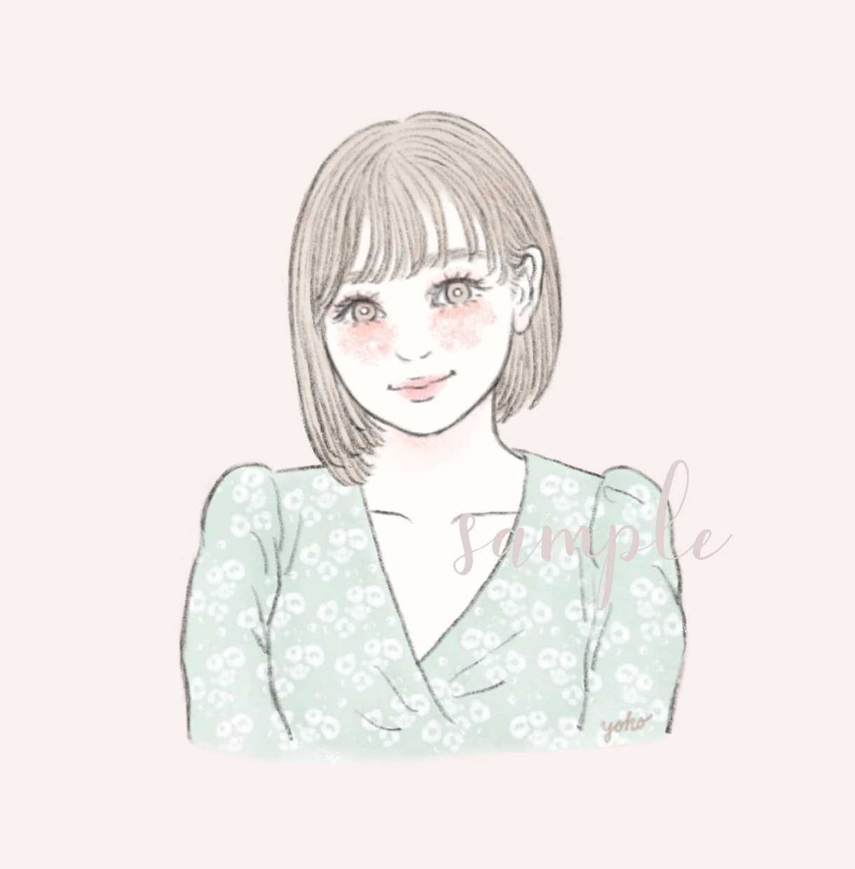 ふんわり可愛いアイコン・似顔絵をお描きします 商用利用OK。お写真がなくてもイメージから制作できます イメージ6