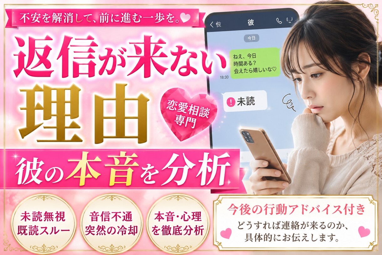 音信不通の彼の本音を徹底分析します なぜ連絡が来ないのか彼の心理を読み解きます イメージ1