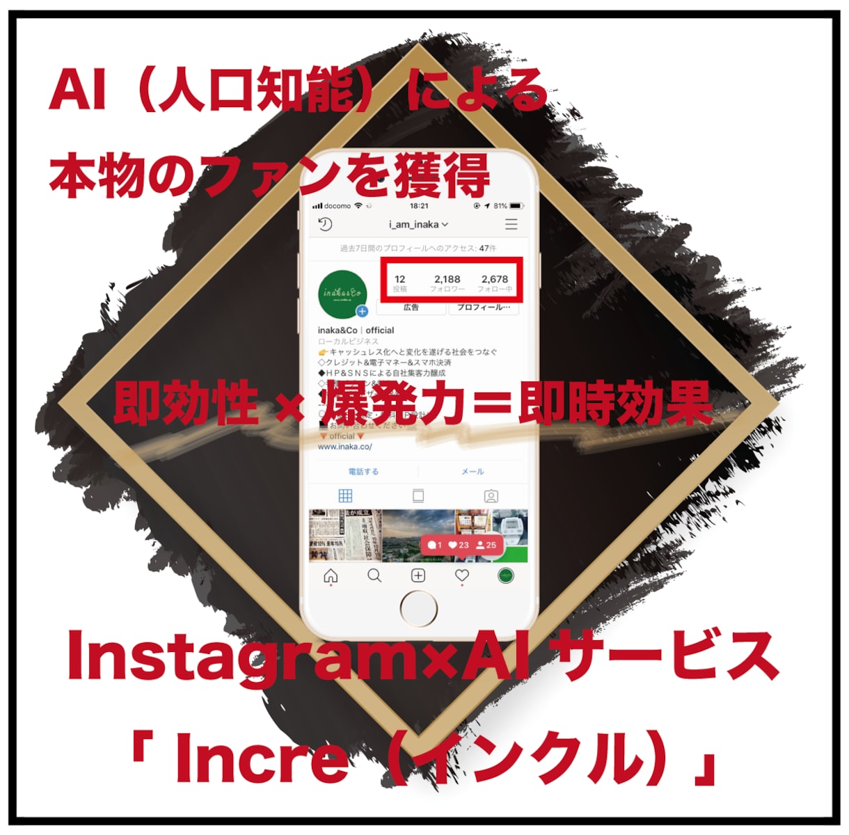 限定値下！InstagramにAIを導入します ｜【初回限定・半額】人工知能を利用した集客力を増強します！ イメージ1