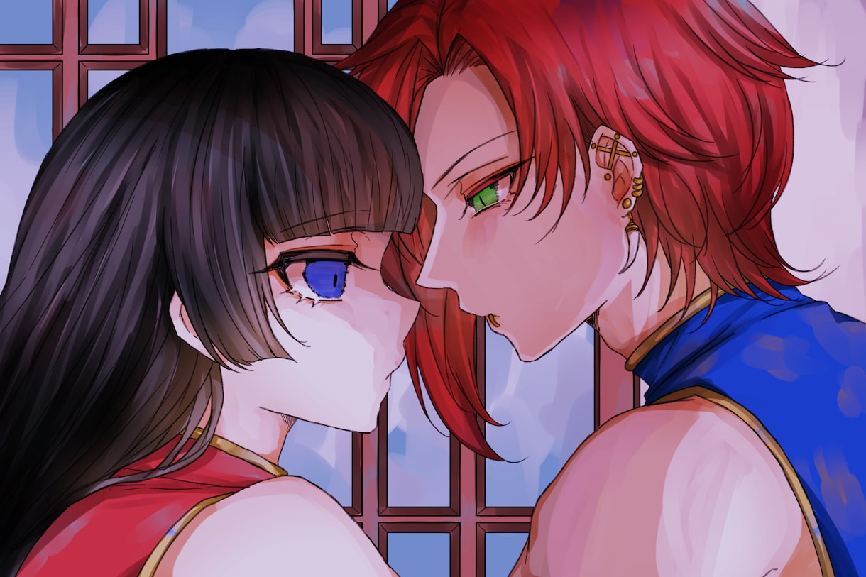 カップルイラスト＆夢絵を描きます 格安(  ᐢᢦᐢ )♡かわいいカップルさん♡ イメージ6