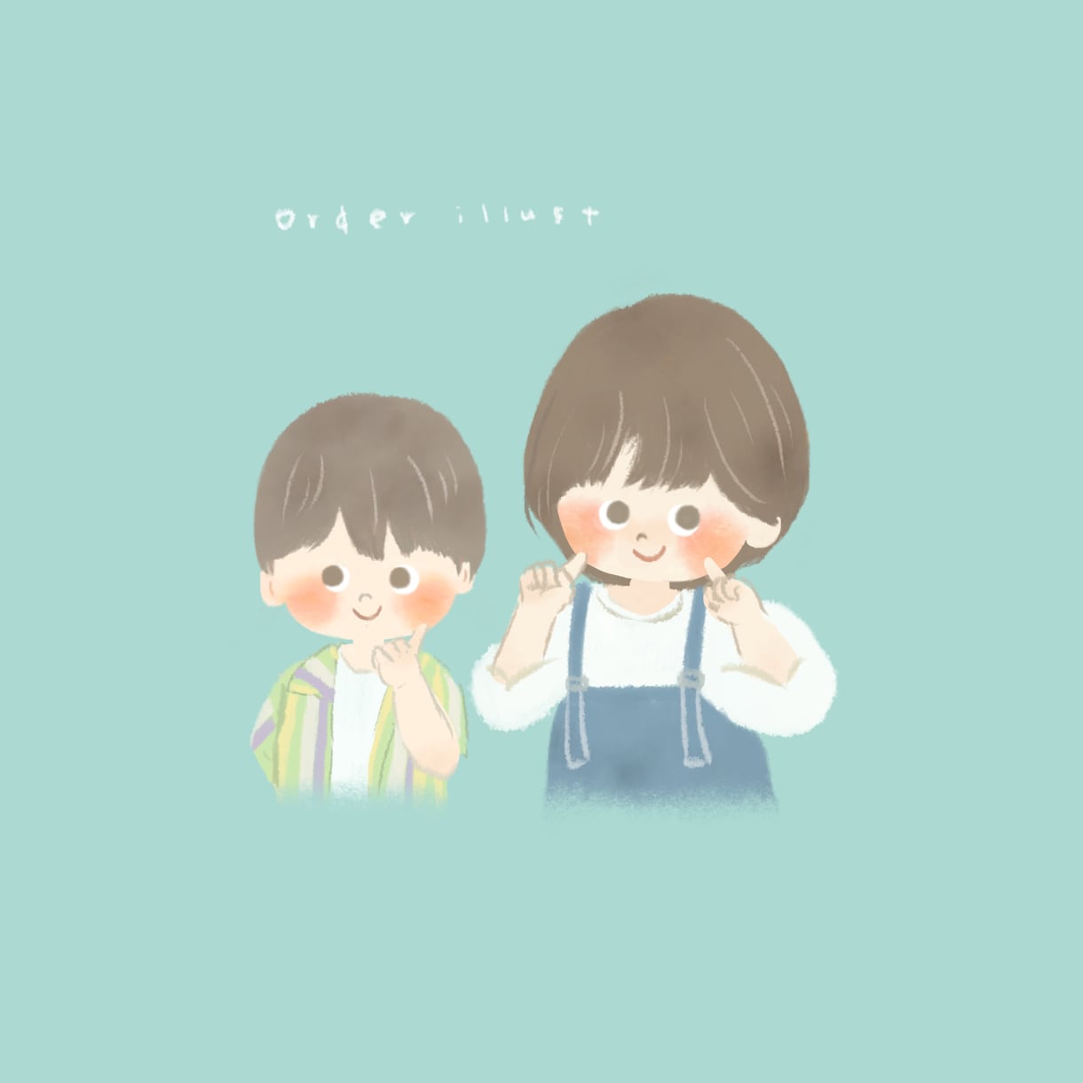 ほっこりやさしい似顔絵描きます 商用利用OK◎絵本タッチのあったかいイラストお届けします⚘⠜ イメージ5