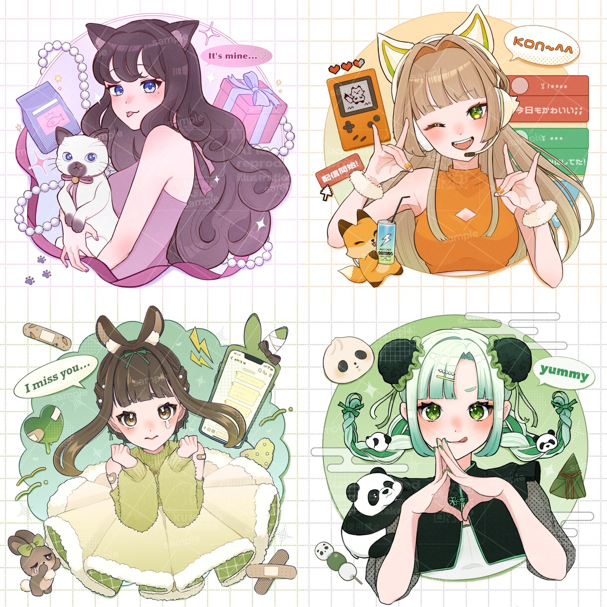 心ときめく♡可愛い 等身イラストお描きします 幅広い用途に！歌ってみた/一枚絵/グッズ/立ち絵など イメージ6