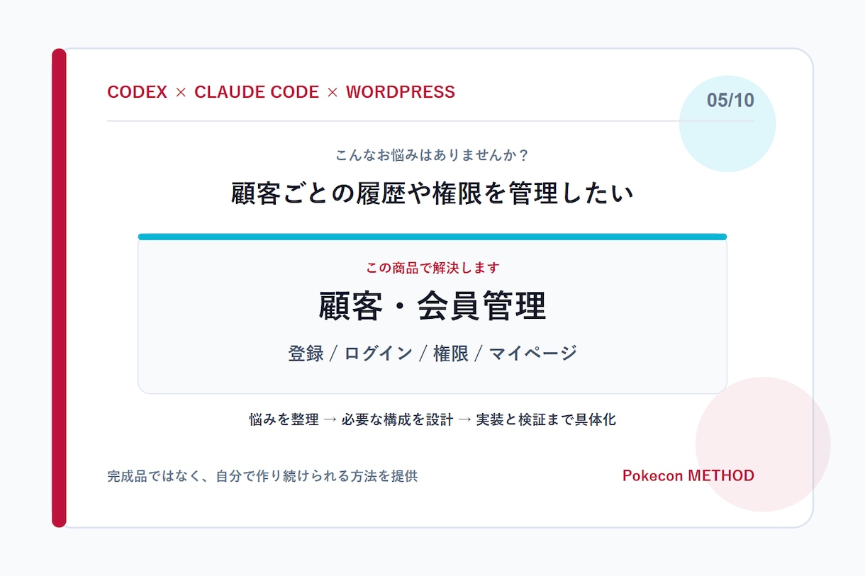 Codexで予約EC会員サイトを設計します 複雑な業務機能を分解して実装する方法を習得 イメージ5
