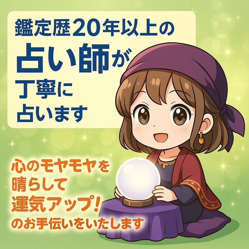 鑑定歴20年以上の占い師が丁寧に占います 心のモヤモヤを晴らして運気アップ！のお手伝いをいたします イメージ1