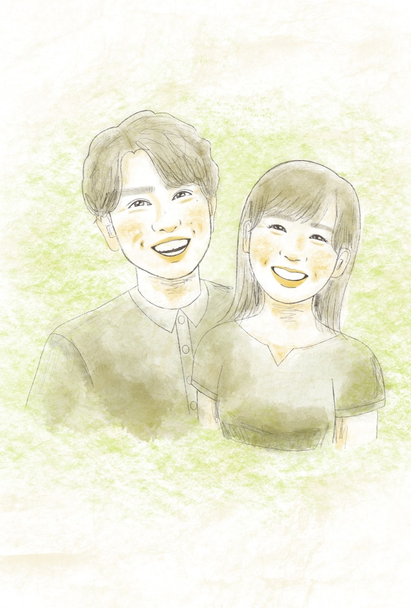 似顔絵をデータで描きます 幸せな瞬間を思い出に残しませんか？笑顔の輪を広げましょう。、 イメージ1
