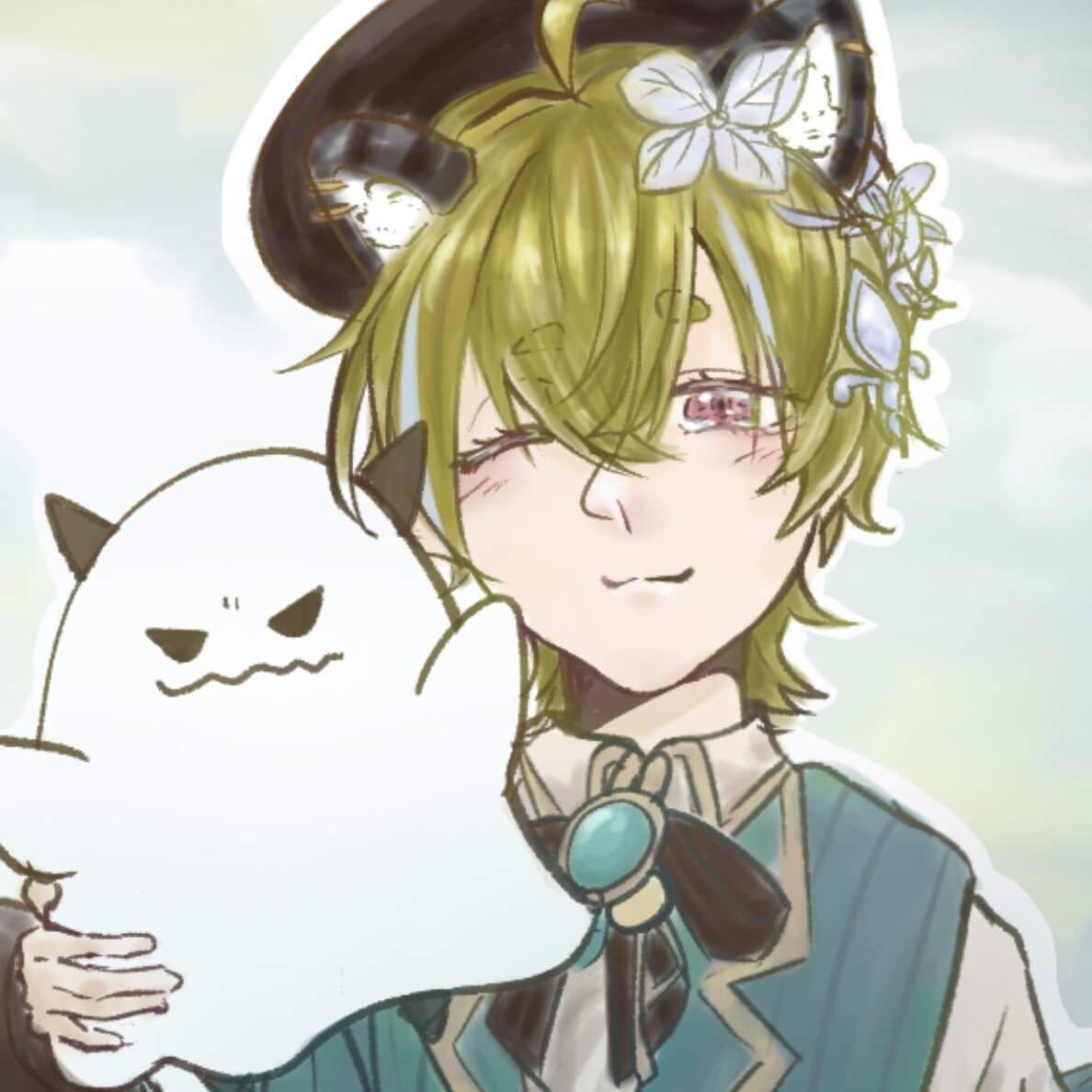 アイコンイラスト承ります 中性的・透明感・雰囲気重視なイラストをお探しの方へ！ イメージ1