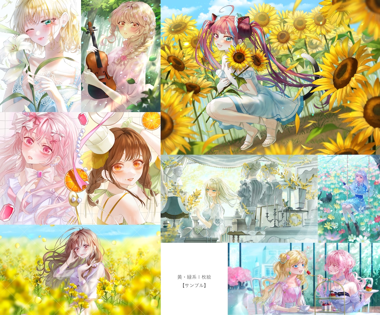 キラキラかわいい透明感溢れるイラスト描きます グッズや配信・ゲーム等様々な用途に合わせて制作します！ イメージ5