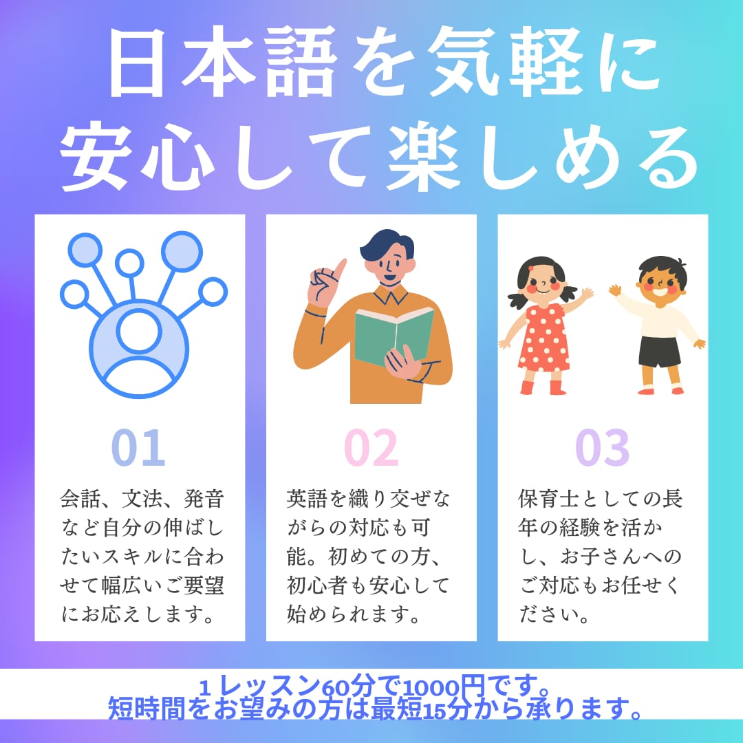 日本語のレッスンを低価格で行います Teaching Japanese at low price イメージ2