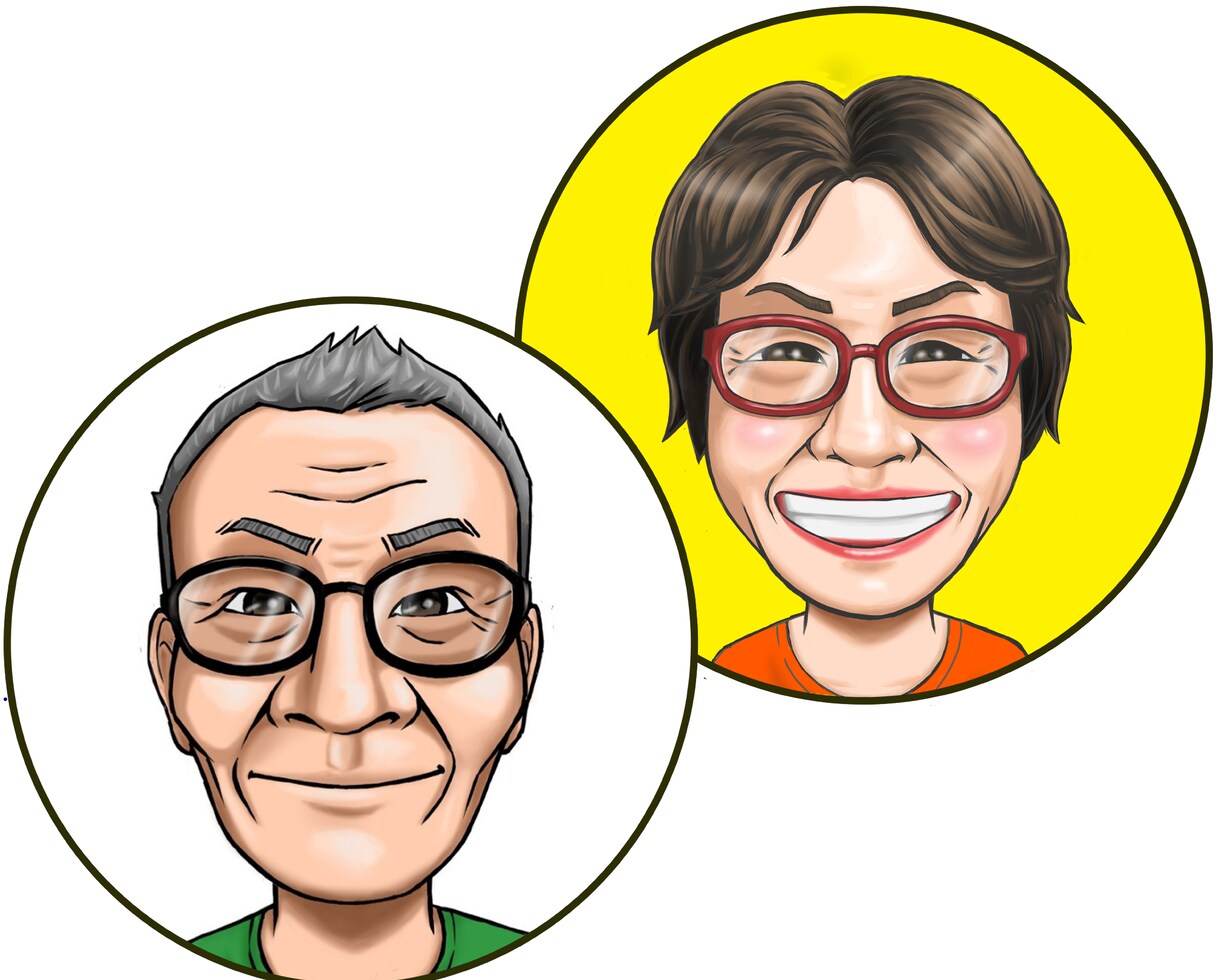 ポップでかわいらしい似顔絵、厚塗りでお描きします 目を引くサムネイルやアイコン。ビジネス全般にも イメージ3