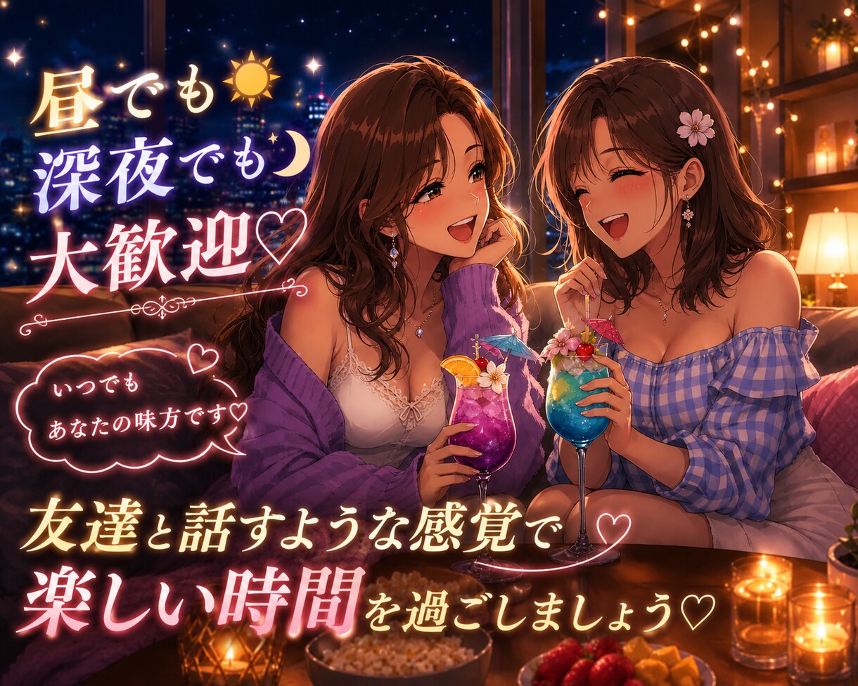 昼でも夜でも♪誰かと話したい時の雑談相手になります 5分だけでも大歓迎♪あなたの今、誰かと話したいに寄り添います イメージ3