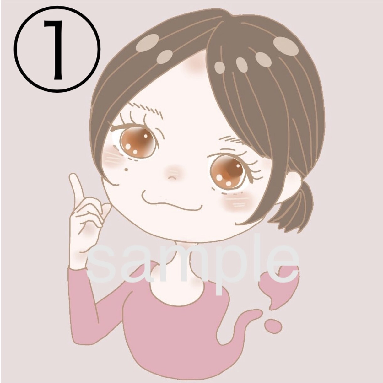 アイコン向け似顔絵イラストをお描きします ゆるっとしたデフォルメ似顔絵をアイコンにしませんか？☆ イメージ1