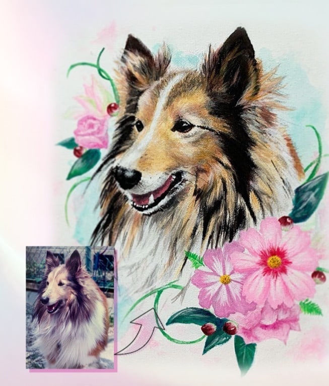 写真から愛犬・愛猫のペットアート描きます あなたの大切な家族を温かい一枚に残します♪ イメージ1