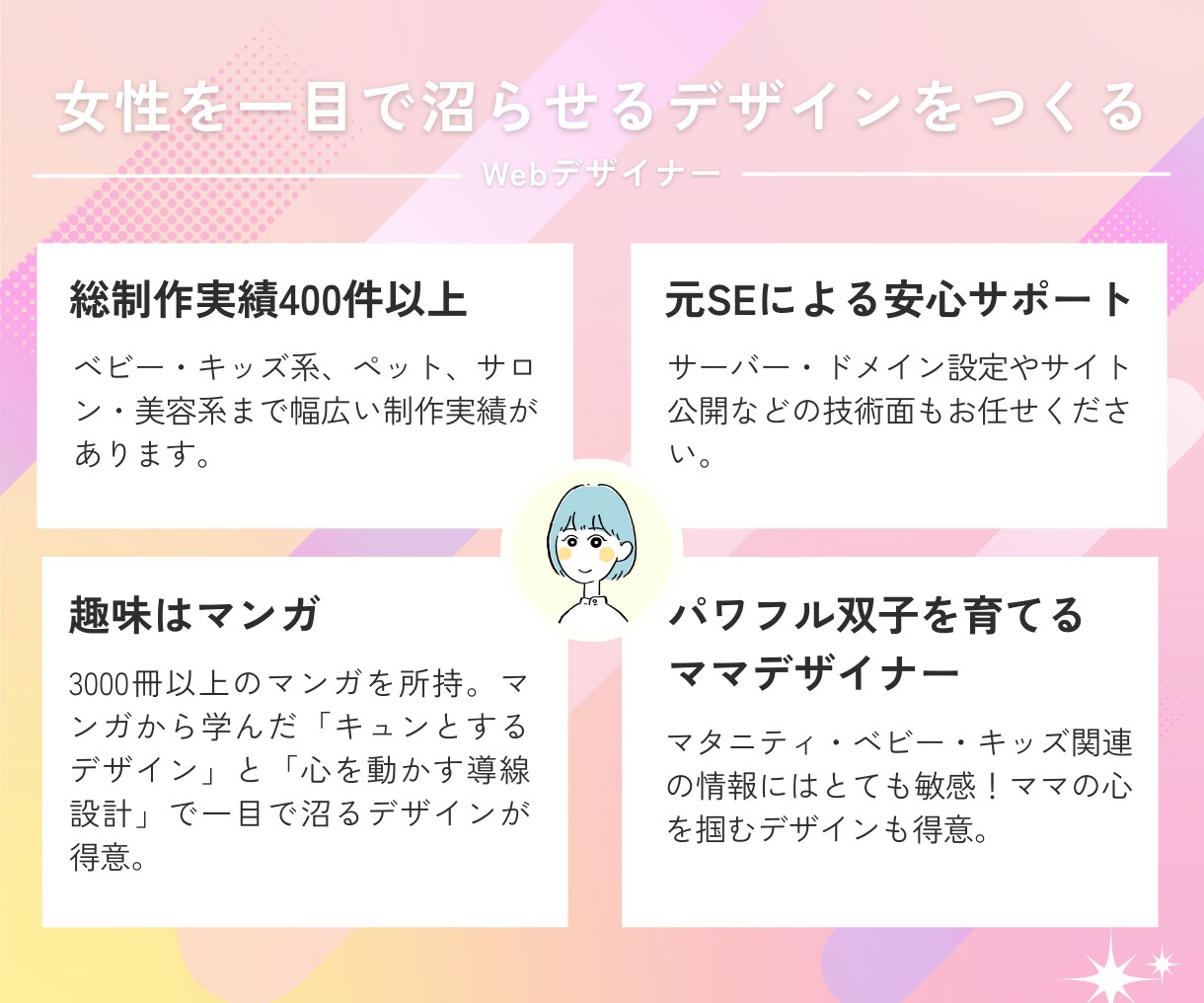 女性客をターゲットにしたHPを制作します 【Wix／Studio納品】一目で沼るHP制作 イメージ3