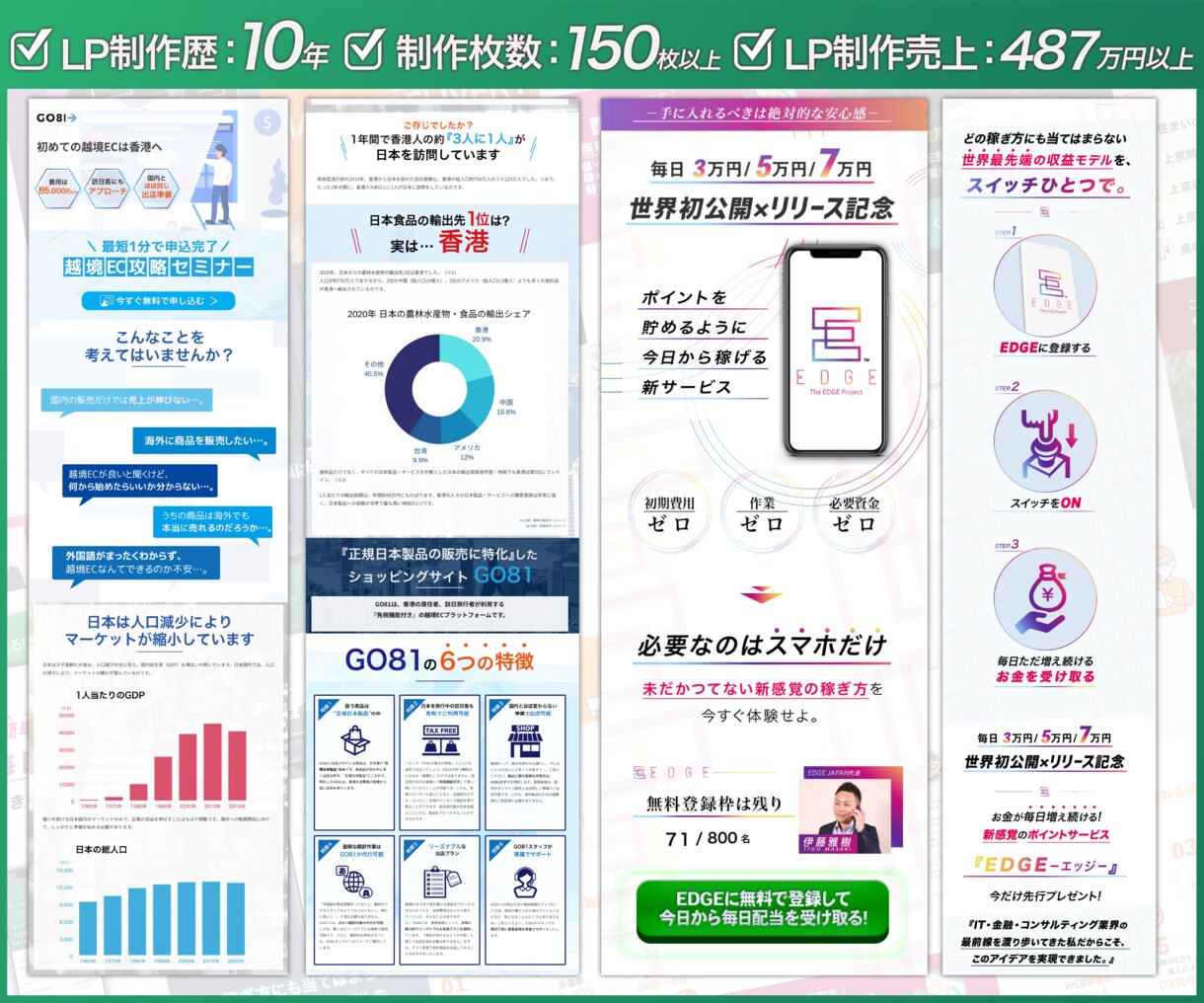 結果重視｜登録率の高いオプトインLP作ります メルマガ・LINE公式専用｜見栄えよりも結果を出すLP制作 イメージ4