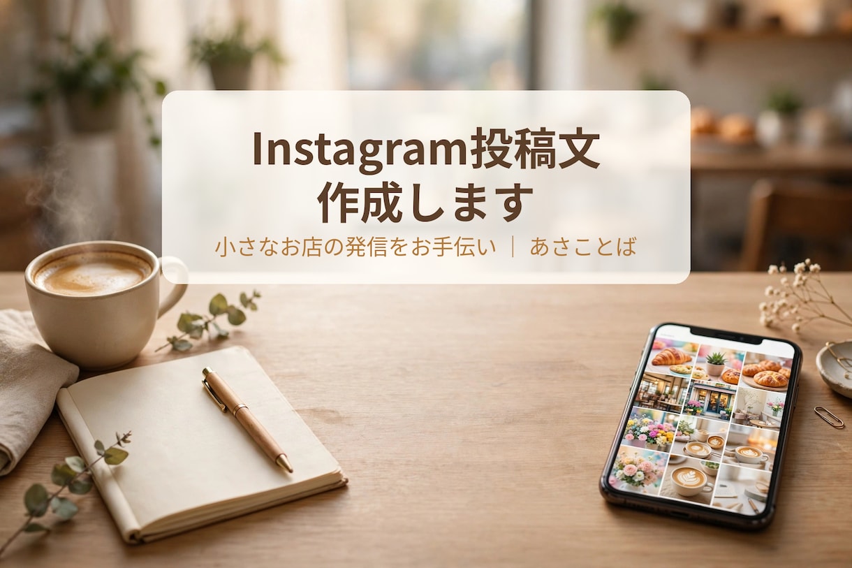 Instagram投稿文を作成します ログイン不要｜小さなお店の発信をお手伝い イメージ1