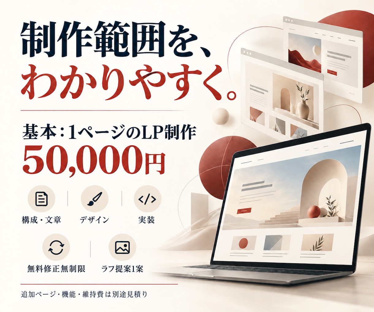 世界観と魅力が伝わるLP・HPを制作します 企画・文章・デザインから公開までまとめてサポート イメージ4