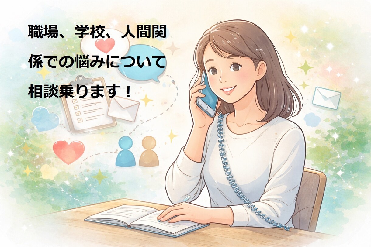 職場、学校、人間関係での悩みについて相談乗ります 学校・職場、人間関係の行き詰まり、一緒に光を探しましょう！ イメージ1