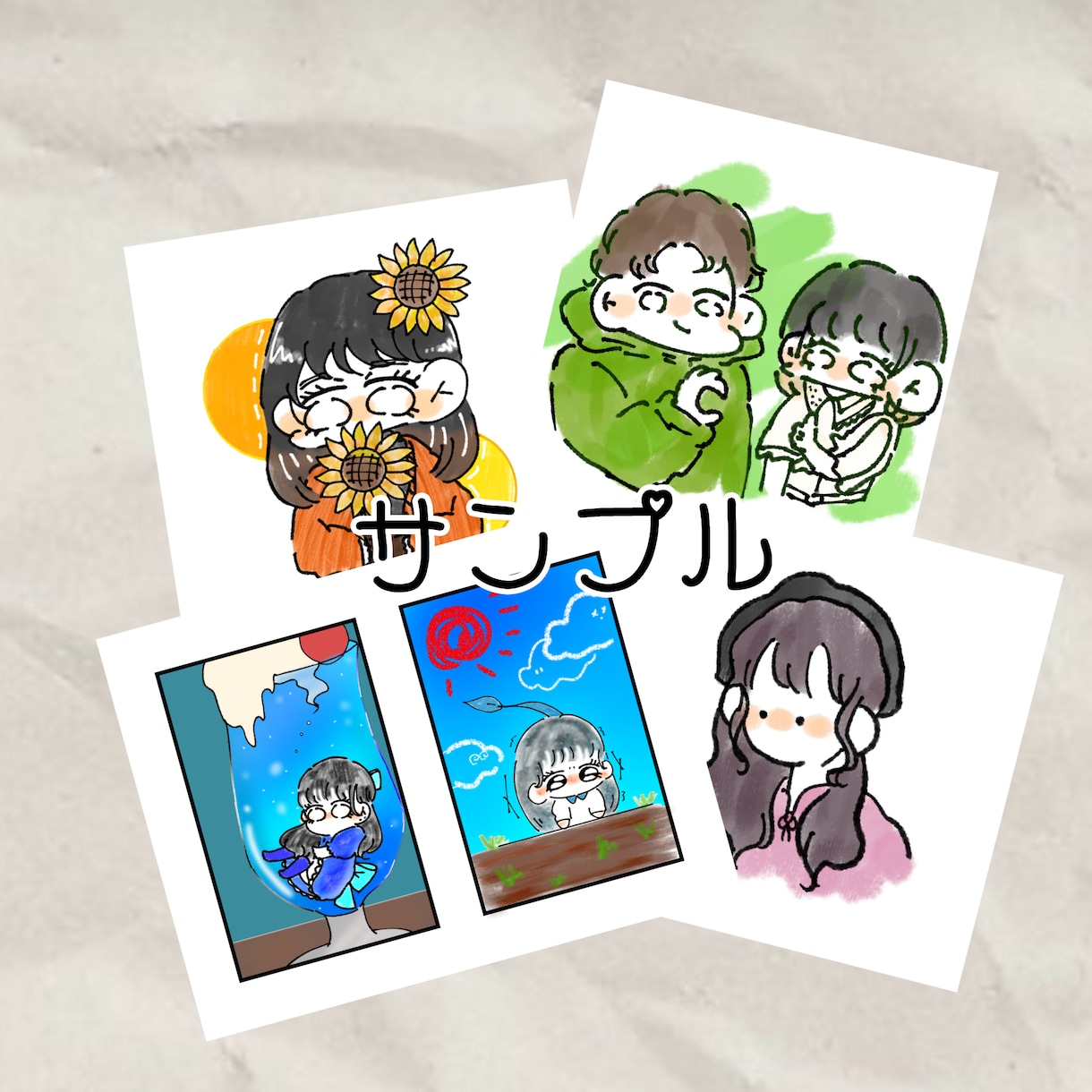 即納、激安 で ゆるふわアイコンイラスト描きます ゆるふわなアイコンイラストが欲しい方へ イメージ2